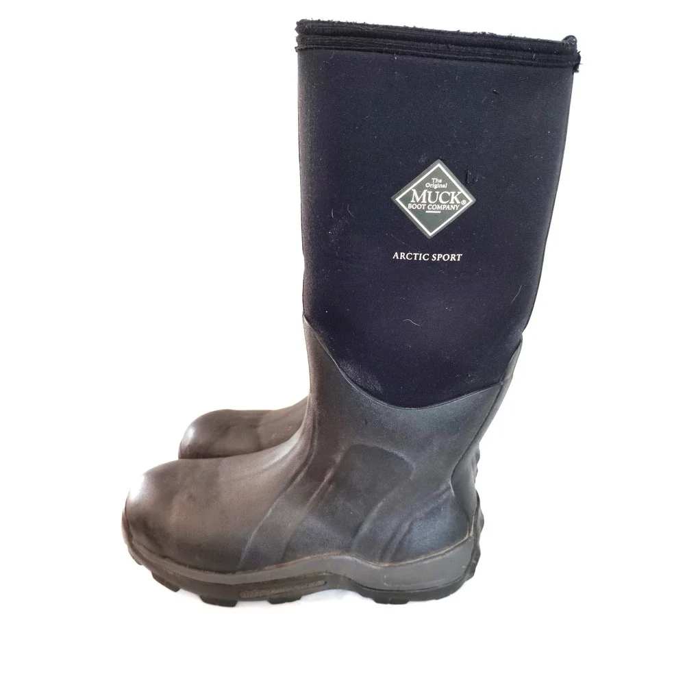 Muck Arctic Sport Tall Waterproof Boot Black M9.5 WM 10.5 Duck Hunt Anti Slip**